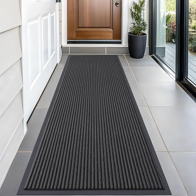 OLANLY Front Door Mat Indoor Outdoor Entrance, Waterproof Heavy Duty Doormat