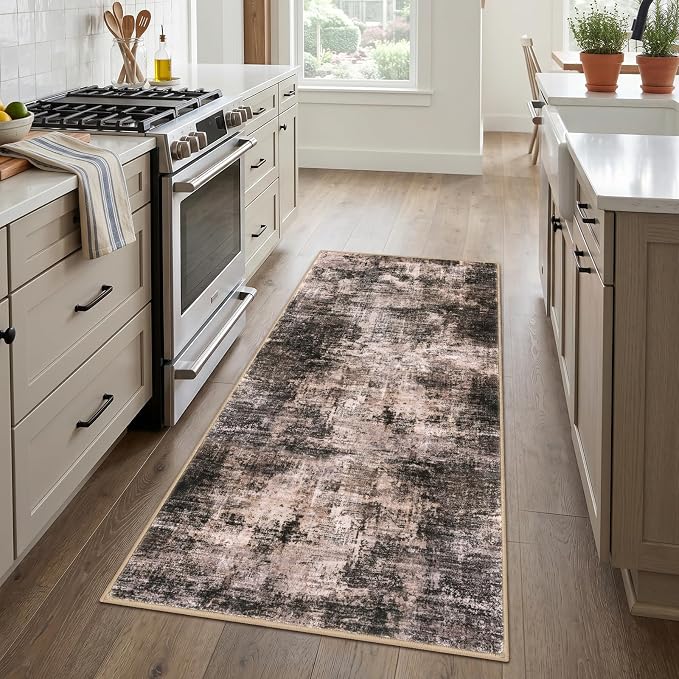 IOHOUZE Abstract Runner Rug 3x6 Ft Washable Runners