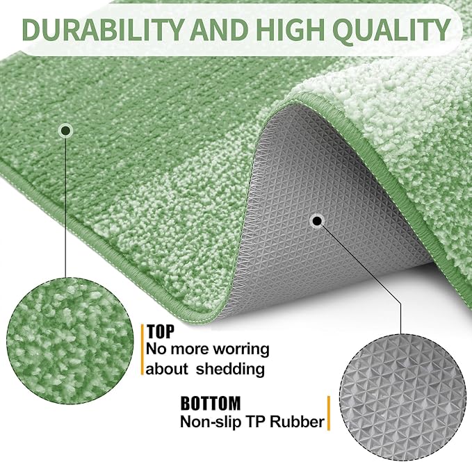 Kitinjoy Indoor Outdoor Door Mat, 59x32 Non-Slip Absorbent Dirt Trapper