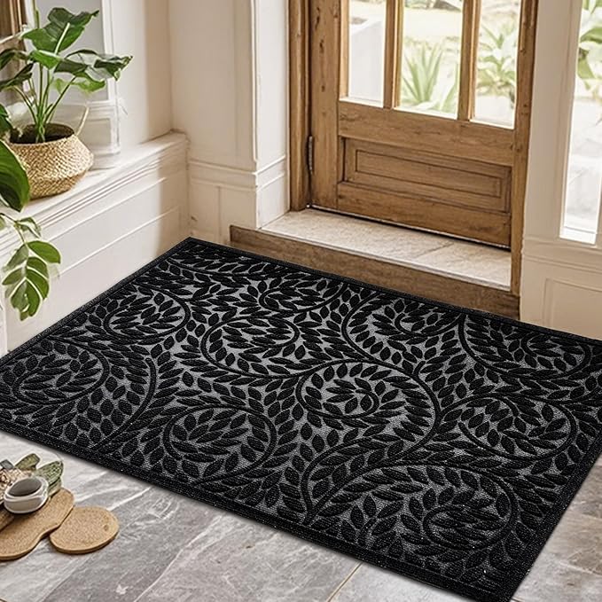 Bulijojo Front Door Mat Entrance, Durable Heavy Duty Welcome Mat, Thick