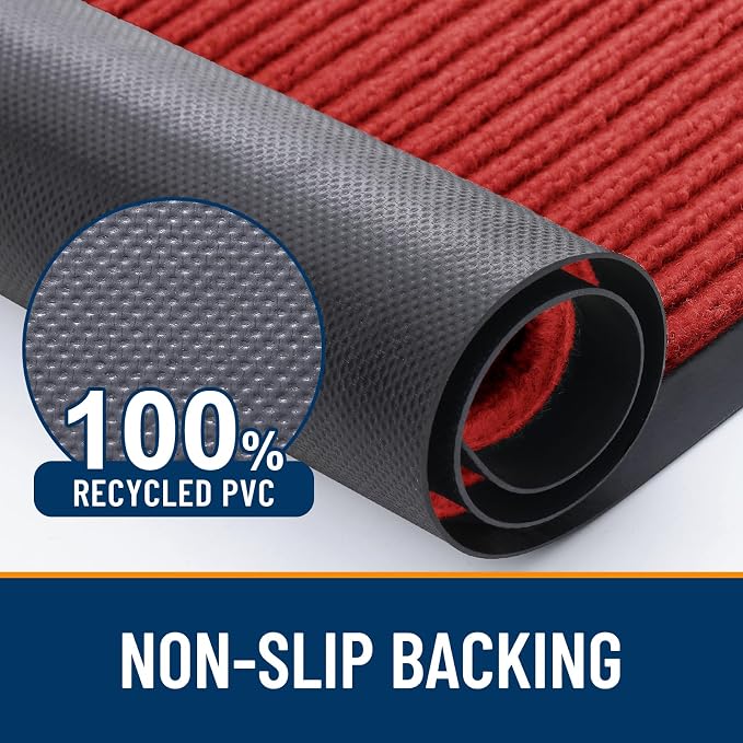OLANLY Front Door Mat Indoor Outdoor Entrance, Waterproof Heavy Duty Doormat