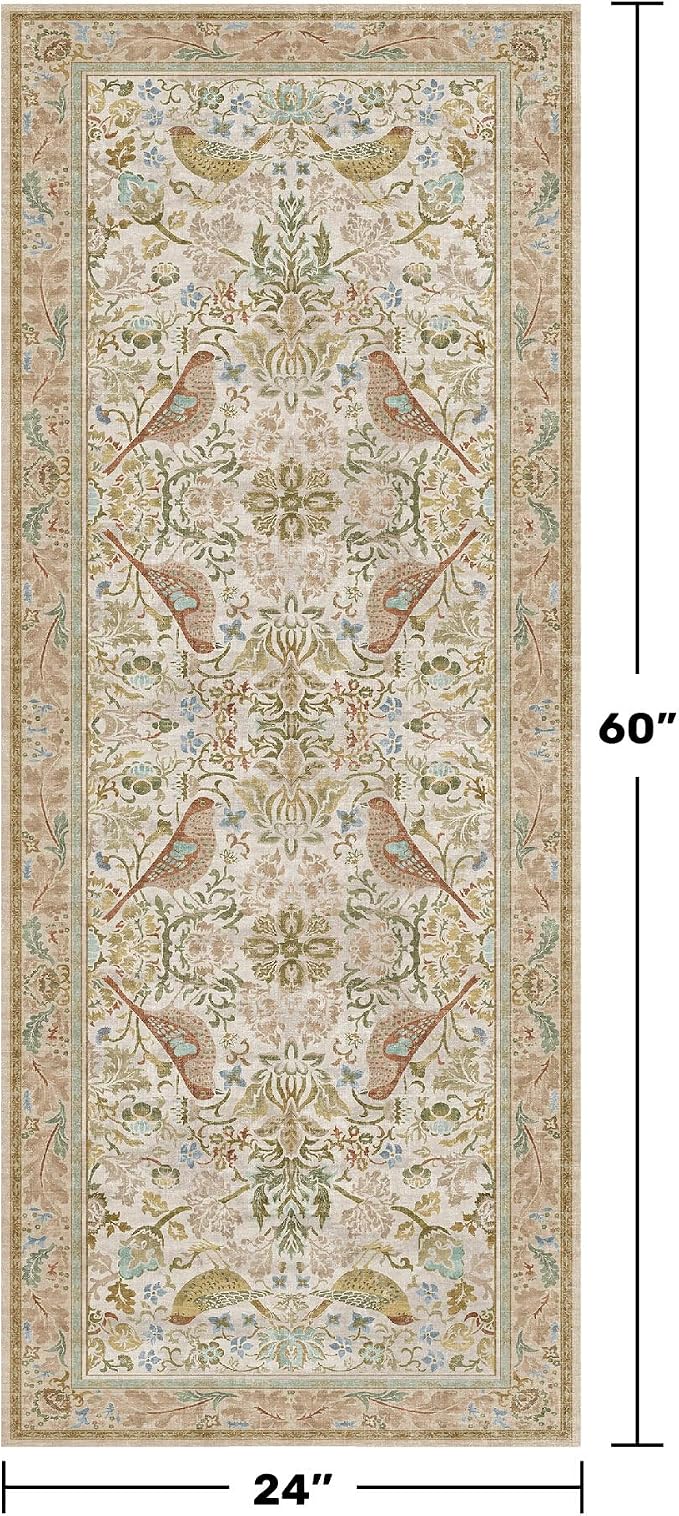 Hazo Haus Boho Bathroom Runner Rug 2x5