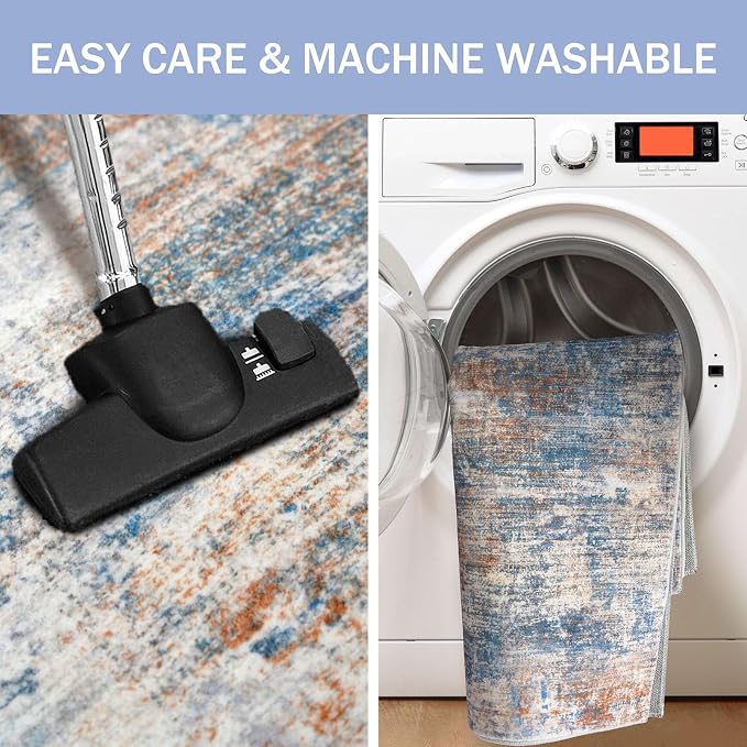 IOHOUZE Abstract Runner Rug 2x7 Ft Washable Runners