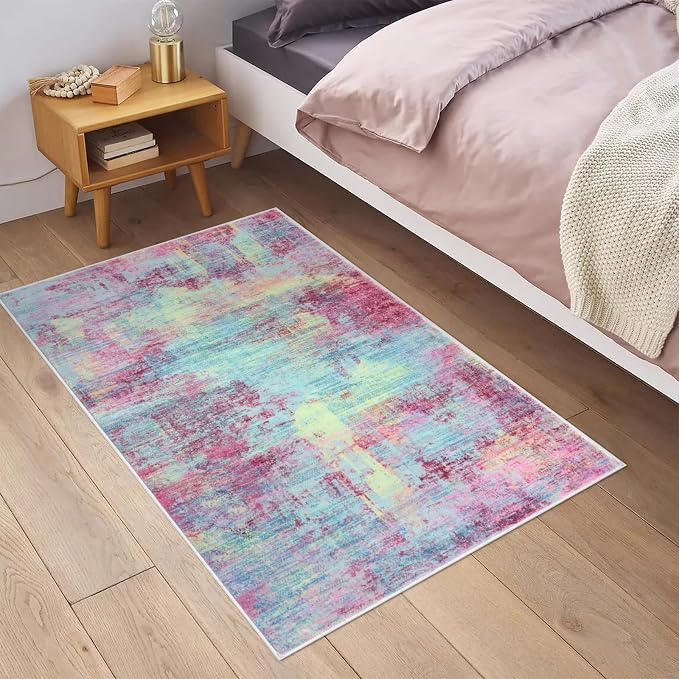 IOHOUZE Small Abstract Area Rug 2x3 Ft Entryway Rugs Washable Door Mat Indoor