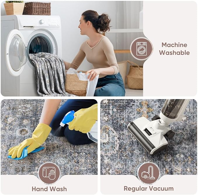 Rugcomf Washable Kitchen Runner 2'7"x12'