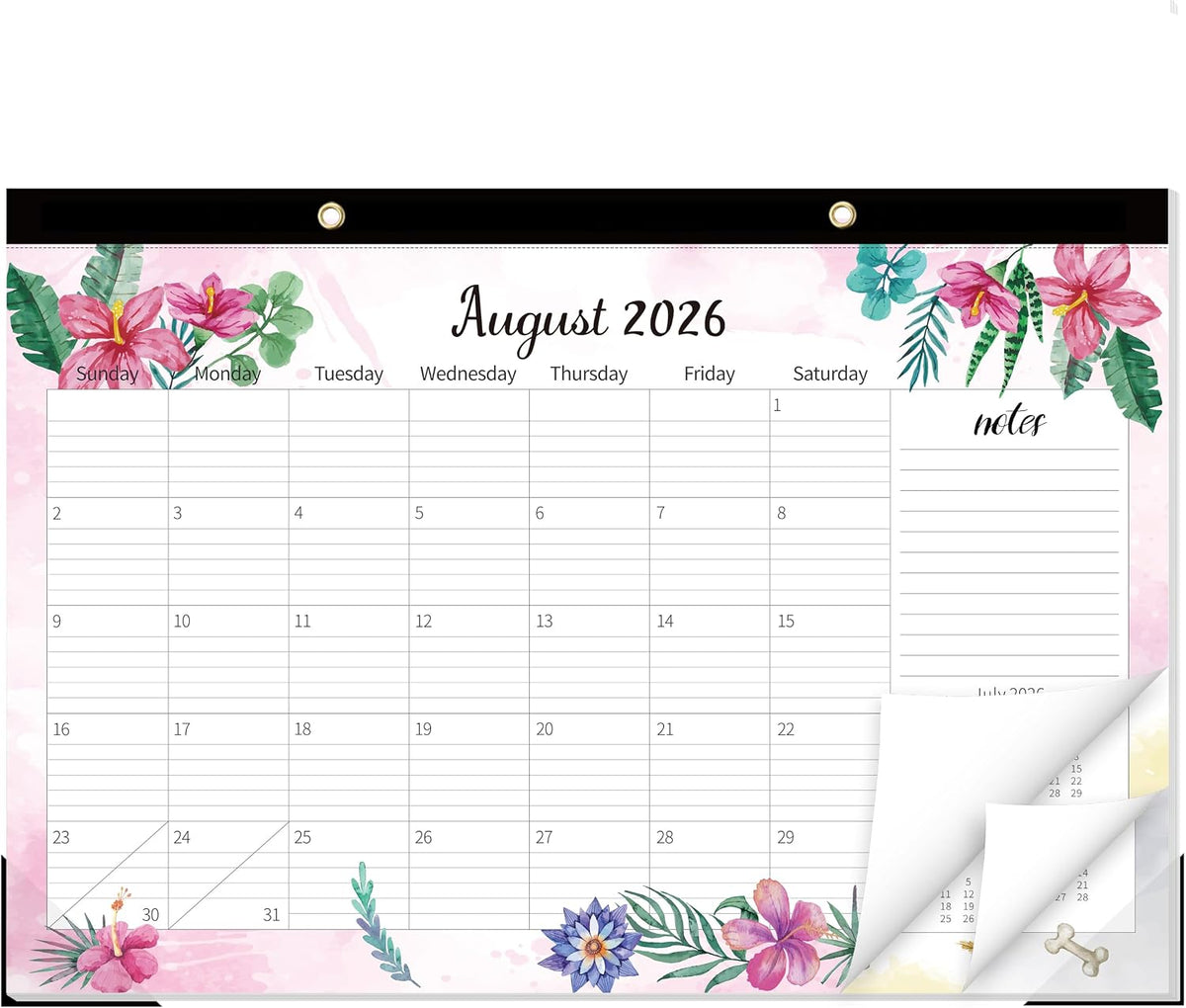 GuassLee Large Desk Calendar 2026-2027, 19 Months, 20" x 30"