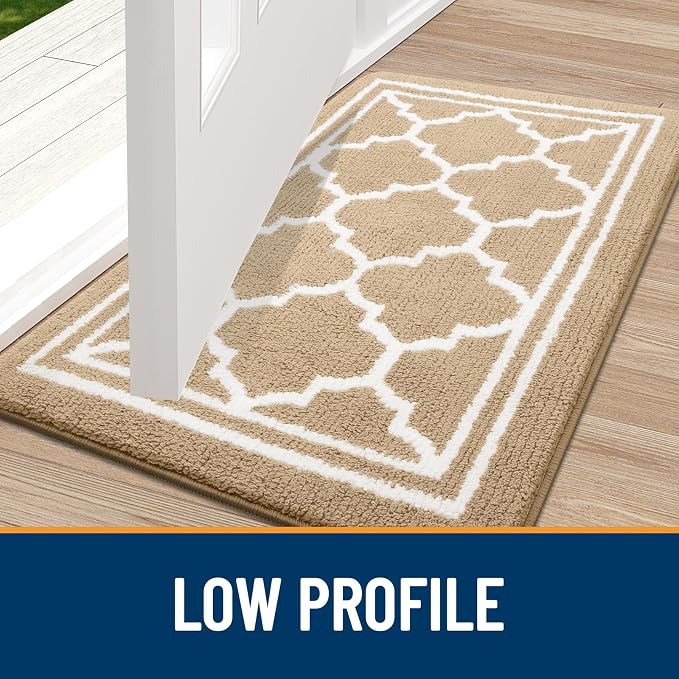 Buganda Large Indoor Door Mat, Dirt-Resistant and Absorbent Doormat, Low