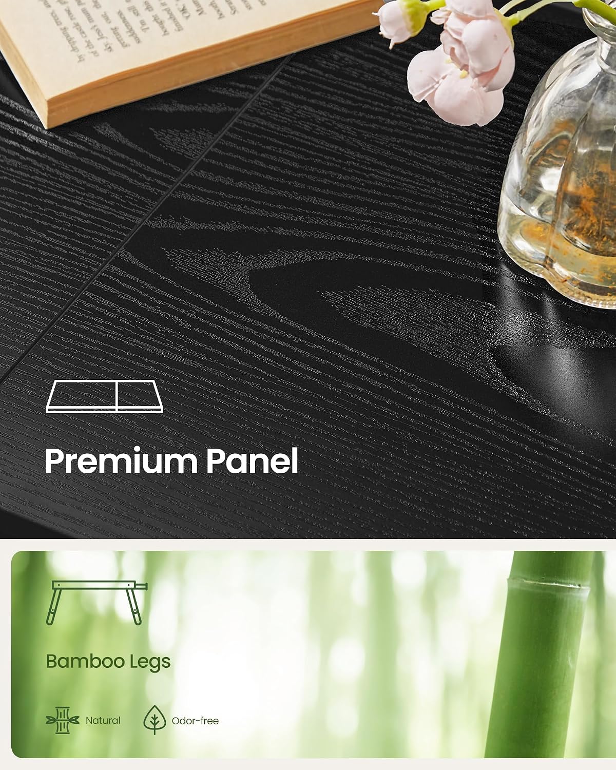 SONGMICS Bed Laptop Desk, Folding Bed Table Adjustable Angle and Height
