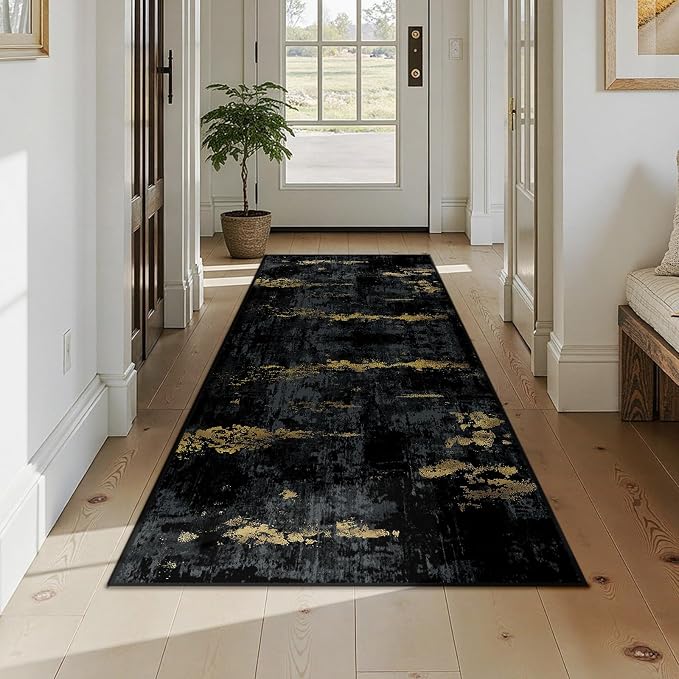 RELEANY Washable Area Rugs 3x7 Non-Slip Modern Abstract Soft