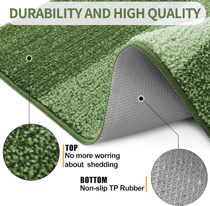Kitinjoy Indoor Outdoor Door Mat, 34x21 Non-Slip Absorbent Dirt Trapper
