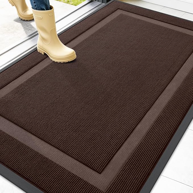 OLANLY Front Door Mat Indoor Outdoor Entrance, Waterproof All-Season,