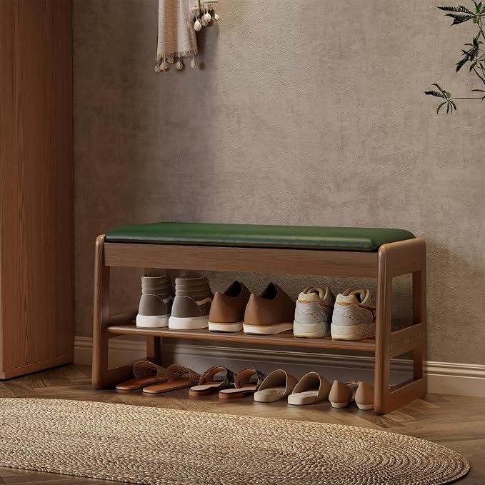 AQIMUELE Shoe Rack Bench, 2 Tiers Shoe Bench
