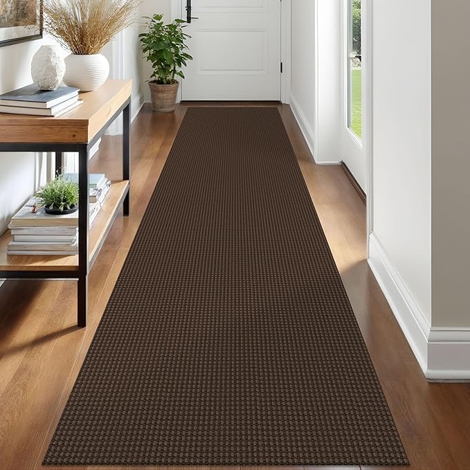 IOHOUZE Washable Runner Rug 2.6x12 Non Slip Rubber Backed Extra Long Hallway