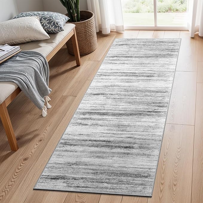2x5 Washable Runner Rug for Family: Easy-to-Clean Runners for Hallway Entryway