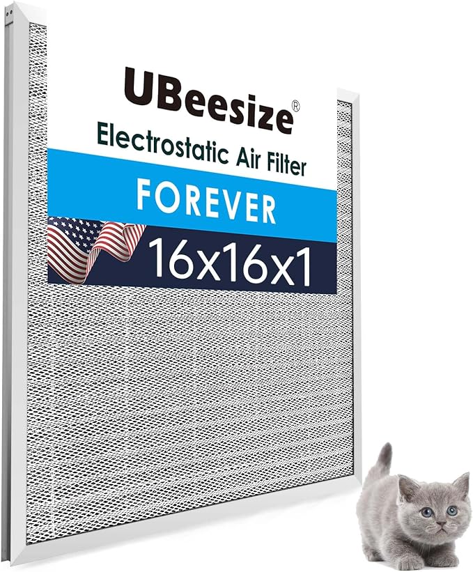 UBeesize 16x16x1 Reusable Electrostatic Air Filter HVAC AC Furnace Filter