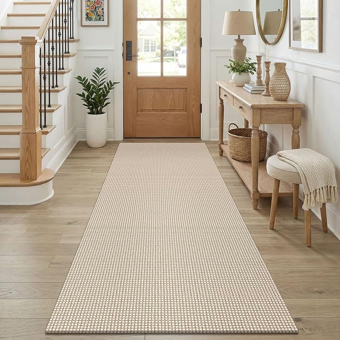 KOZYFLY Runners for Hallways 3x8 ft Washable Kitchen Runner Non Slip Rubber