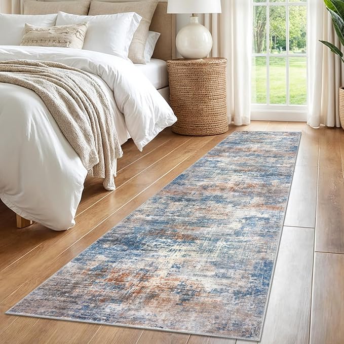IOHOUZE Abstract Runner Rug 2x8 Ft Washable Runners
