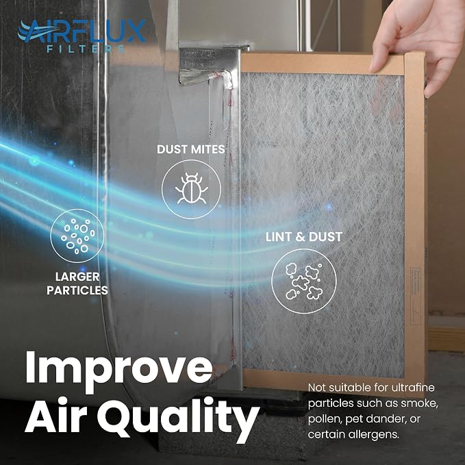 Fiberglass Air Filter -8x30x1Air Filter 12 Pack