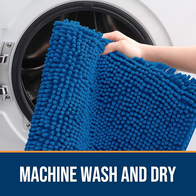 OLANLY Dog Door Mat for Muddy Paws 47x17, Absorbs Moisture and Dirt, Absorbent