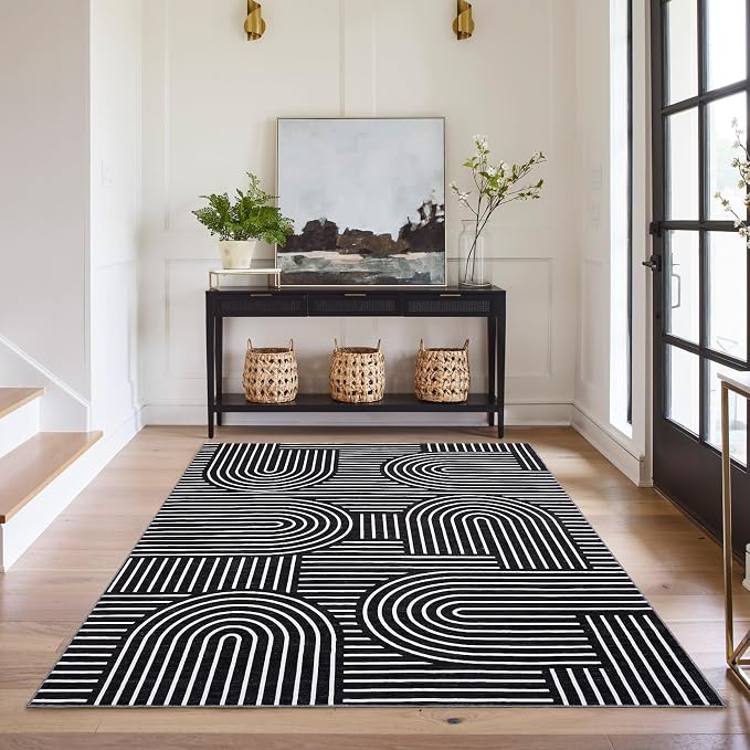 ROYHOME Washable Rug 4x6 Area Rugs