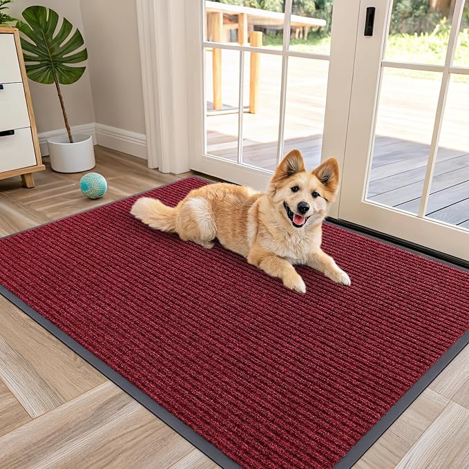 OLANLY Front Door Mat Indoor Outdoor Entrance, Waterproof Heavy Duty Doormat