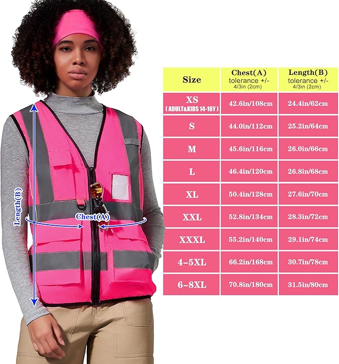 A-SAFETY High Visibility Reflective Safety Vest Customize Logo (XS-8XL)