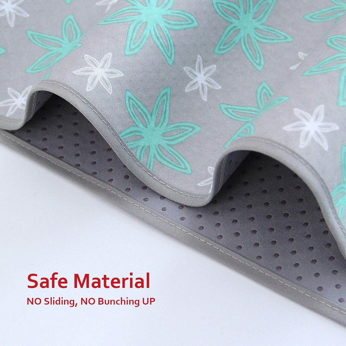 Extra Large Splat Mat, Waterproof Non Slip Floor Splash Mat 54"x72", Flower