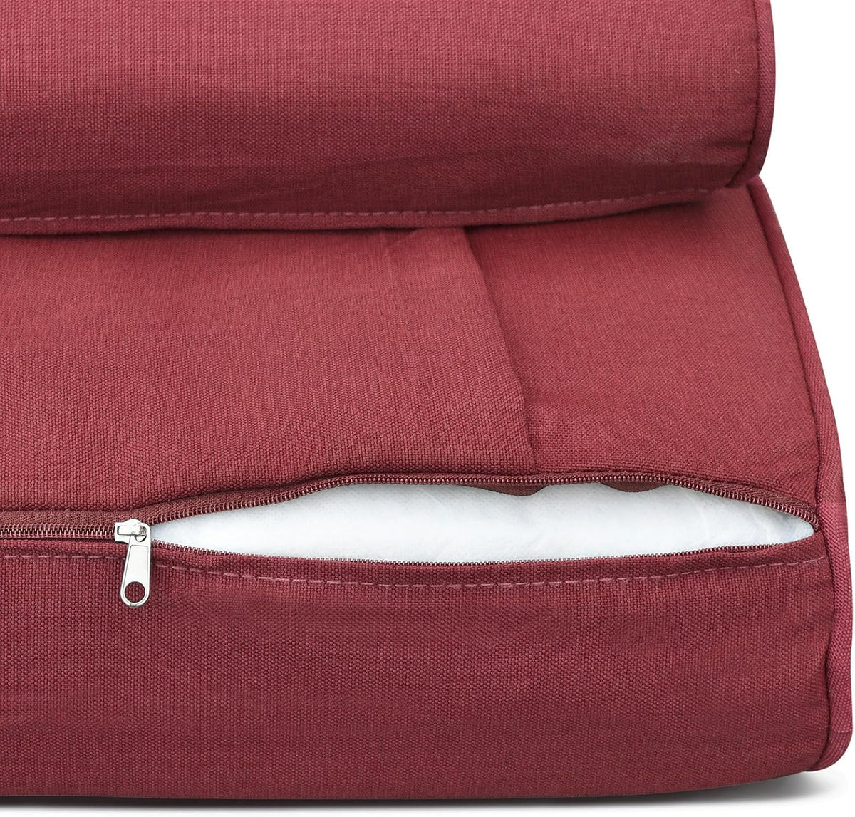 Skypatio All-Weather Outdoor Recliner Chair Replacement Cushion, Outdoor Waterproof Cushion for Patio Reclining Chair (Red)
