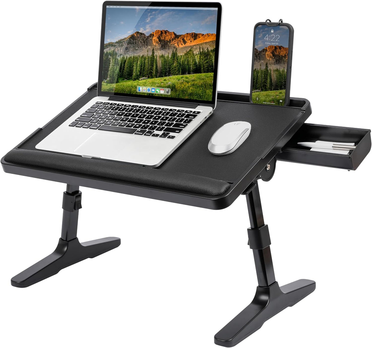 LAPGEAR Easy Tilt Bed Desk - Black, Fits 17.3" Laptops