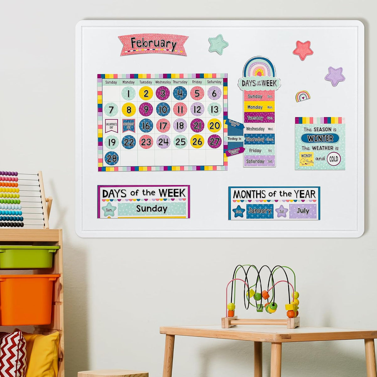 AKTOP Foldable Felt Bulletin Board for Wall, 24x36 inches, White