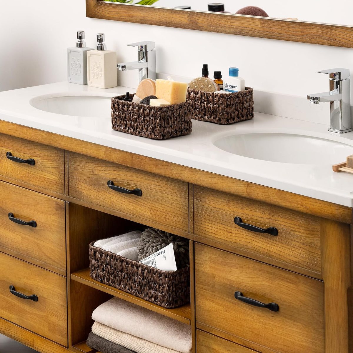 GRANNY SAYS Small Wicker Baskets for Shelves, Wicker Baskets for Storage