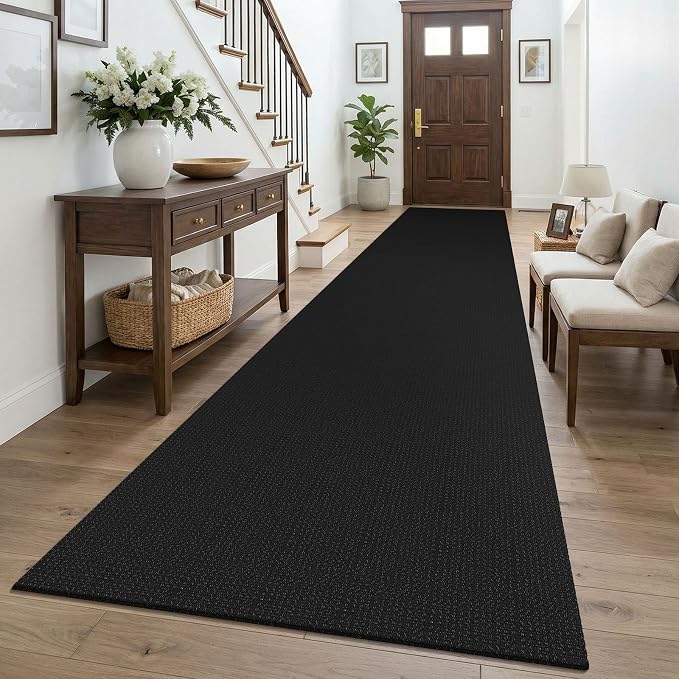 KOZYFLY Black 3x16 Runners Rugs