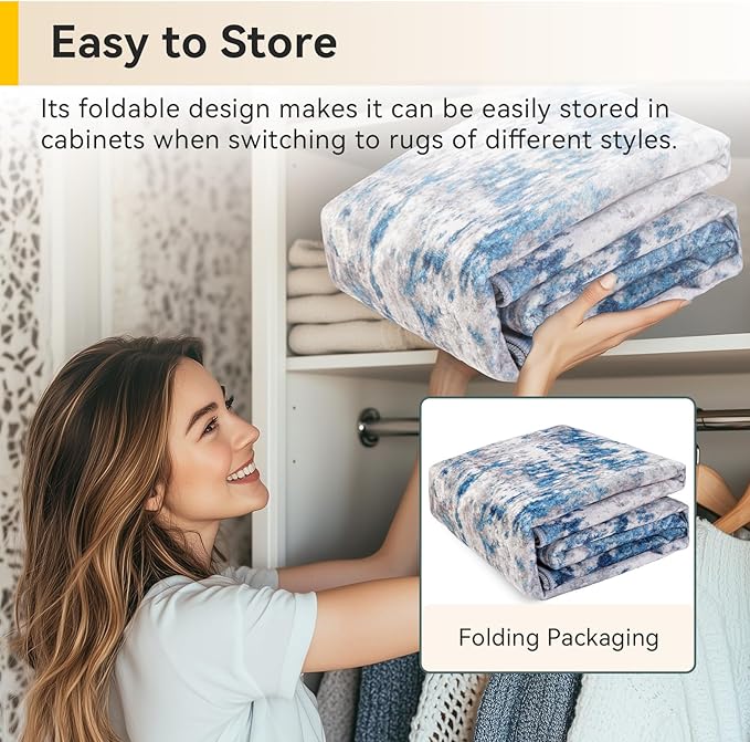 RELEANY Washable Area Rugs 3x4 Non-Slip Modern Abstract Soft
