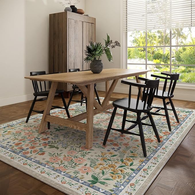 Machine Washable Rugs for Living Room: 6x9 Area Rugs for Bedroom Vintage Stain