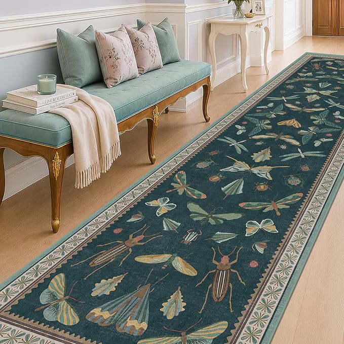 Hazo Haus Vintage Green Runner Rug