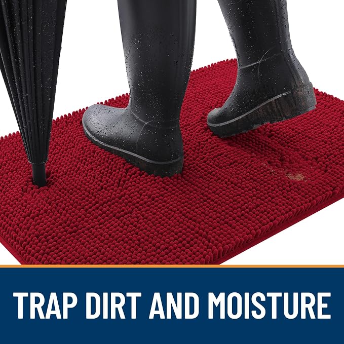 OLANLY Dog Door Mat for Muddy Paws 50x30, Absorbs Moisture and Dirt, Absorbent