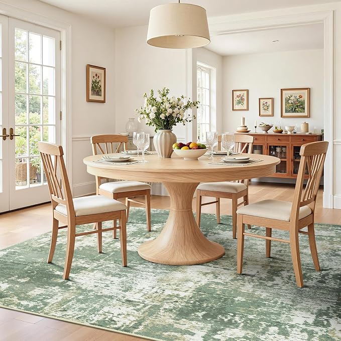 RELEANY Washable Area Rugs 9'x12' Non-Slip Modern Abstract Soft