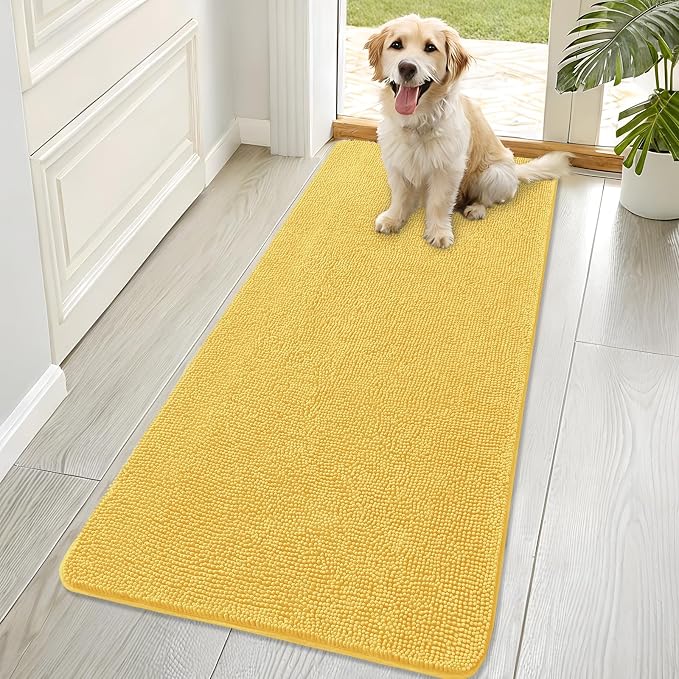 OLANLY Dog Door Mat for Muddy Paws 70x32, Absorbs Moisture and Dirt, Absorbent