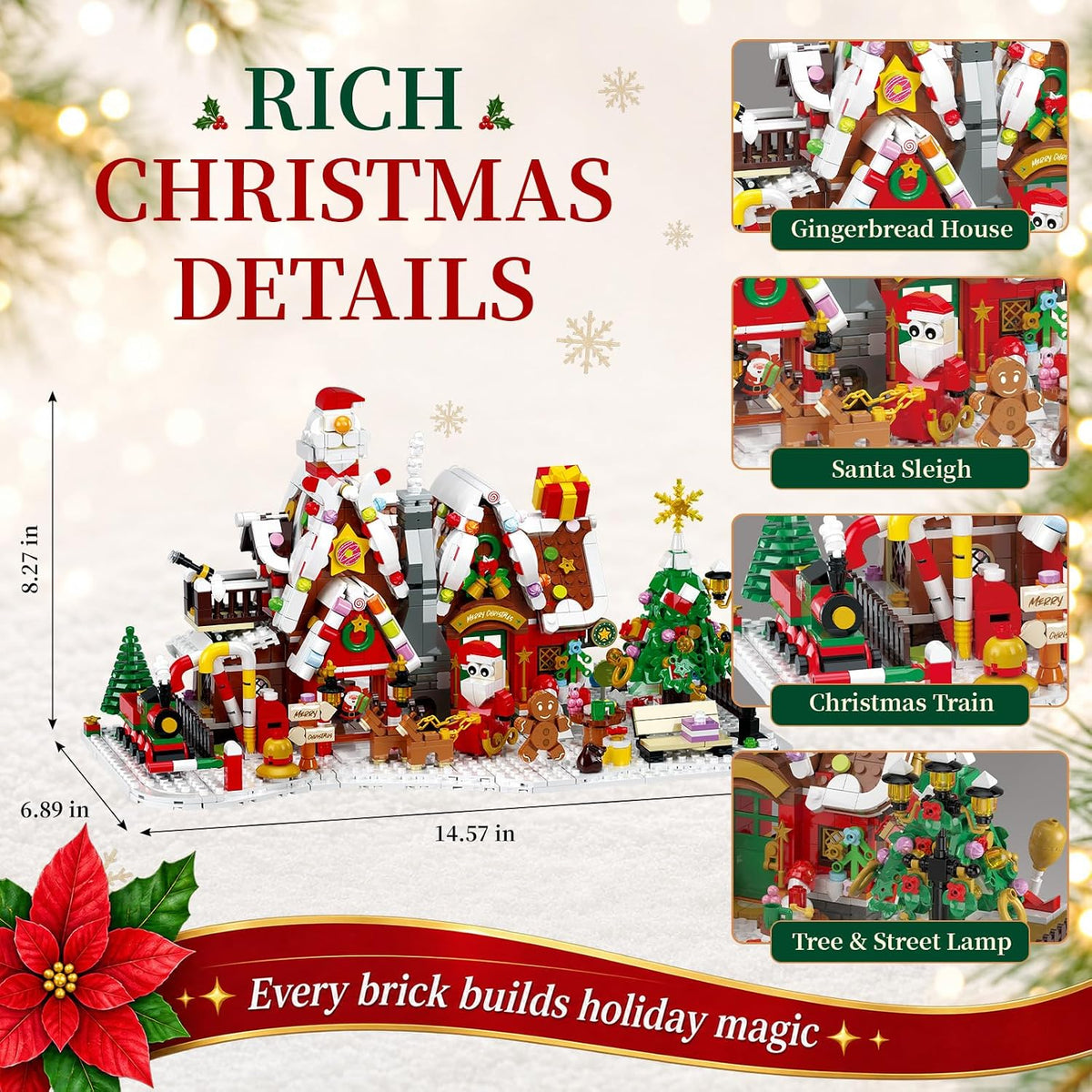 Advent Calendar 2026 Gingerbread House Building Blocks Set