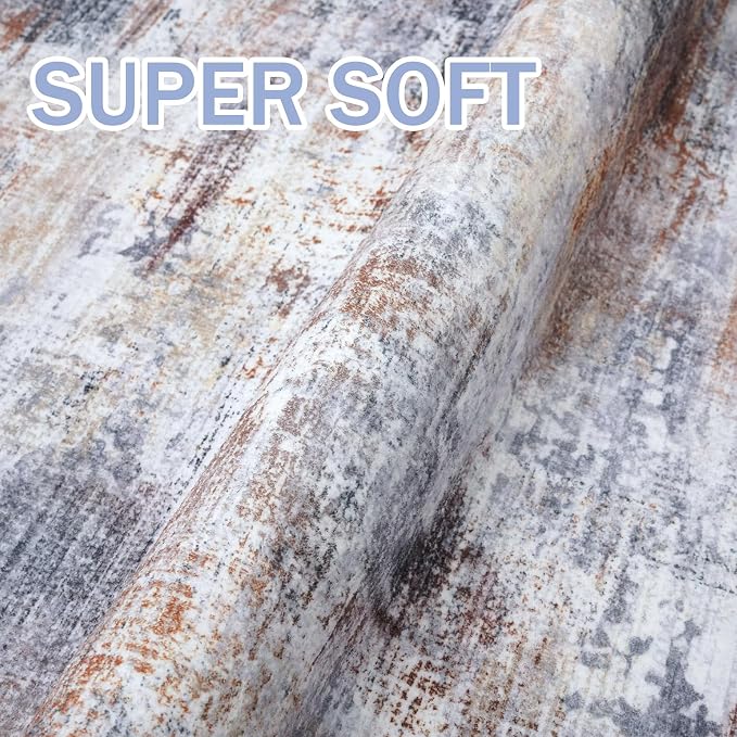IOHOUZE Abstract Area Rug 4x6 Ft Washable Rugs