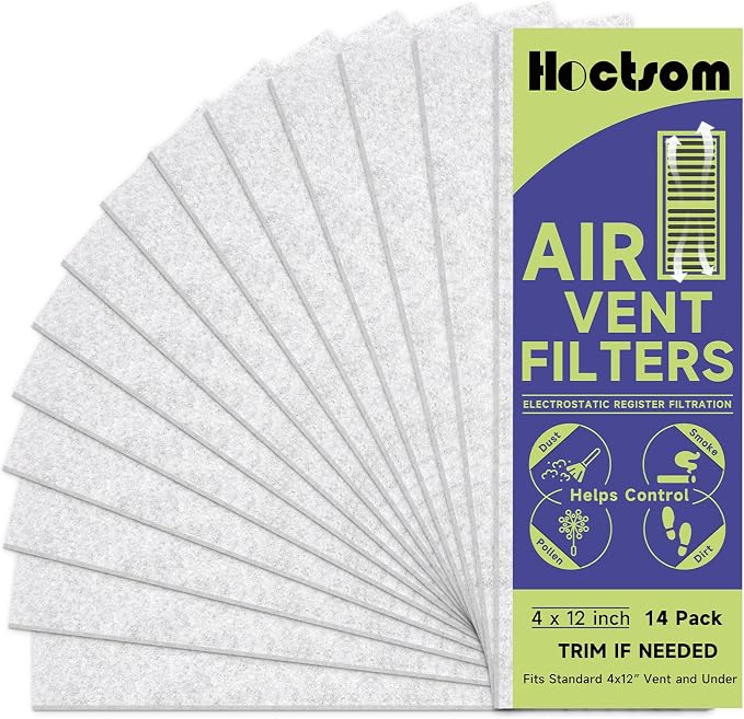 Air Vent Filter 4 x 12 Inch, Thin Air Vent Floor Heater Pre-Filter Sheet Work