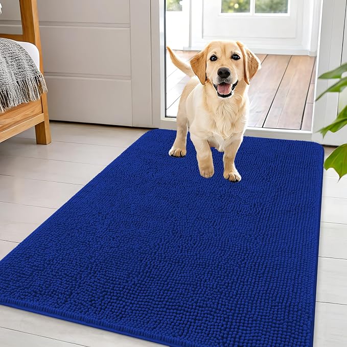 OLANLY Dog Door Mat for Muddy Paws 44x32, Absorbs Moisture and Dirt, Absorbent