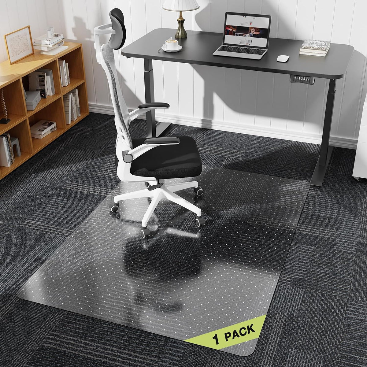 【Shipped Flat】1 Pack 32" x 48"Heavy Duty Clear Office Chair Mat for Thick Carpet, Durable Plastic Under-Desk Carpet Protector,Chair Mat for Rolling Desk Chairs for Home and Office Workspace Protection