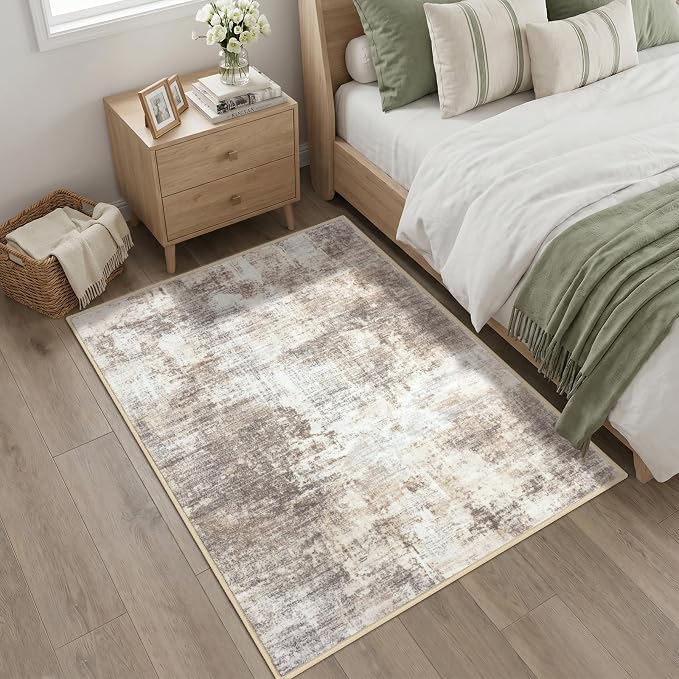 IOHOUZE Abstract Area Rug 4x5 Ft Washable Rugs