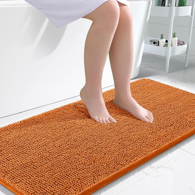 OLANLY Large Bathroom Rugs 50x30, Extra Soft Absorbent Chenille Bath Rugs