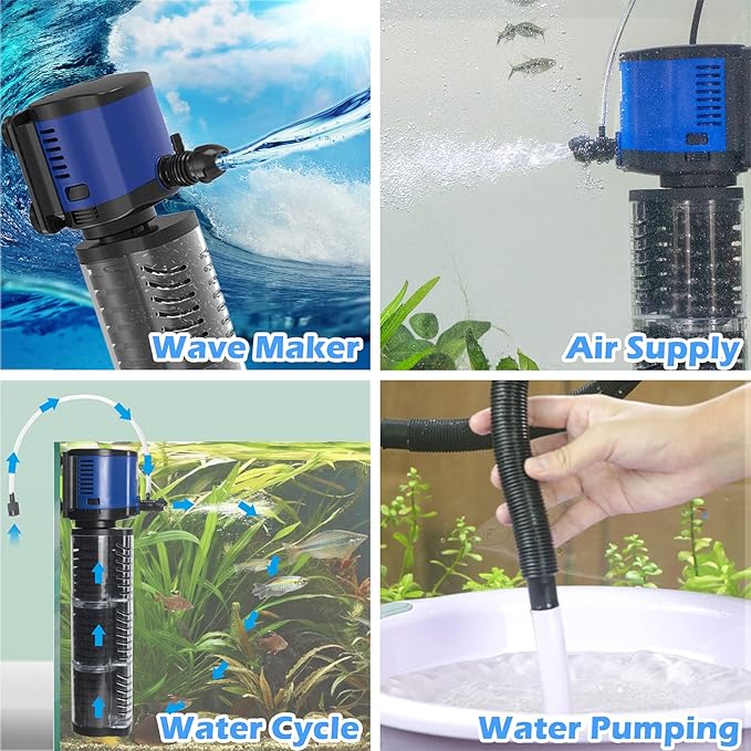 TARARIUM Fish Tank Filter Powerful 400GPH