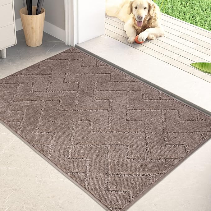 PURRUGS Dirt Trapping Door Mat 20" x 31.5", Non-Slip Machine Washable Entry Rug