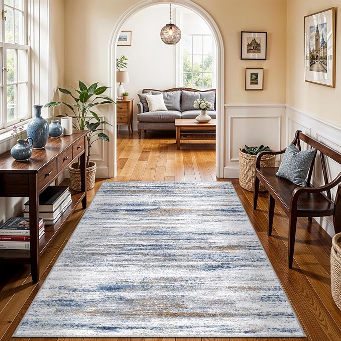 4x7 Rugs for Small Living Room: Non-Slip Washable Area Rug for Hallway Entryway