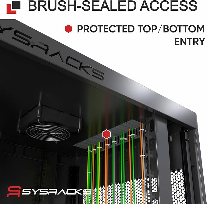 Sysracks 6U Wall Mount Server Rack Cabinet, 19” Locking Network Rack, 24” Deep