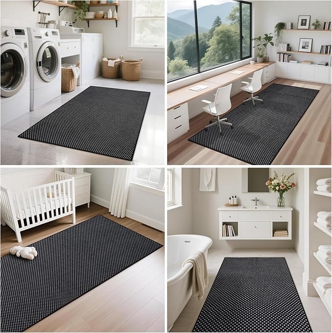 YDKGL 3x5 ft Area Rug Entryway Runner Rug Non Slip Washable, Boho Woven Kitchen